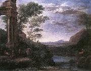 Claude Lorrain Landscape with Ascanius Shooting the Stag of Sylvia oil painting on canvas